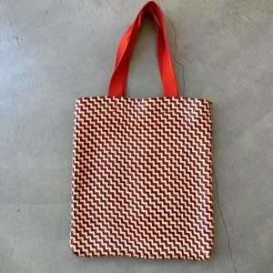 Clare V. Woven Leather Zig-Zag Tote